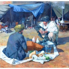 Naseeb Khan, 30 x 30 Inch, Oil on Canvas, Landscape Painting, AC-NSBK-024 Naseeb Khan, 30 x 30 Inch, Oil on Canvas, Landscape Painting, AC-NSBK-024